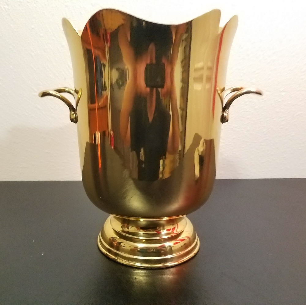 Mid-Century Antique Brass Champagne Holder